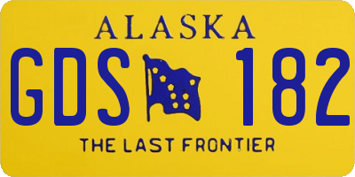 AK license plate GDS182