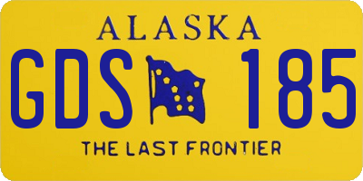 AK license plate GDS185