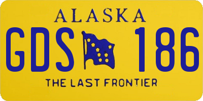 AK license plate GDS186