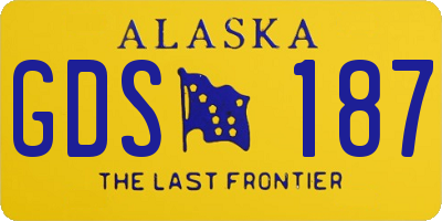 AK license plate GDS187