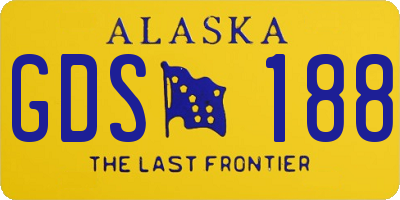 AK license plate GDS188