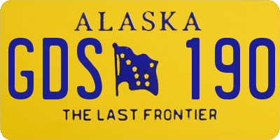 AK license plate GDS190