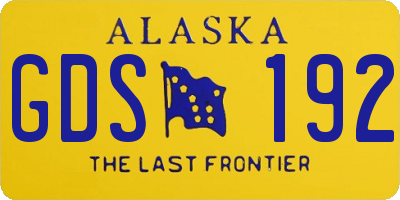 AK license plate GDS192