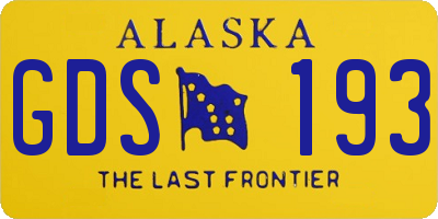 AK license plate GDS193