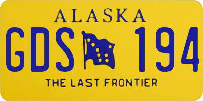 AK license plate GDS194