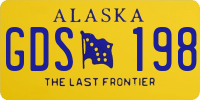 AK license plate GDS198