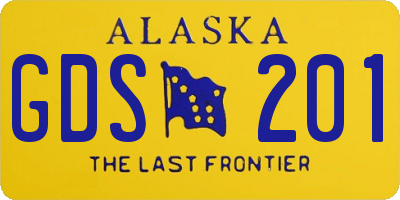 AK license plate GDS201