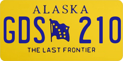 AK license plate GDS210