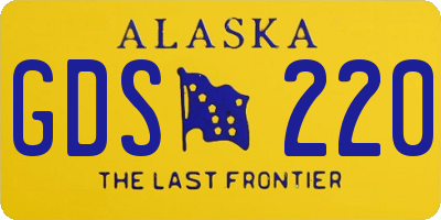 AK license plate GDS220