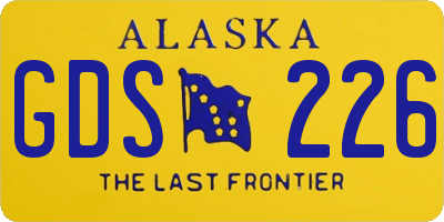 AK license plate GDS226
