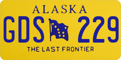 AK license plate GDS229