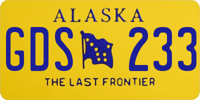 AK license plate GDS233