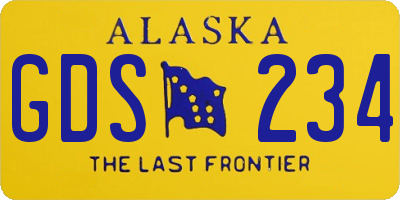 AK license plate GDS234