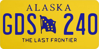 AK license plate GDS240