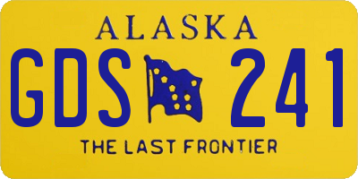 AK license plate GDS241