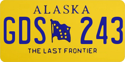 AK license plate GDS243