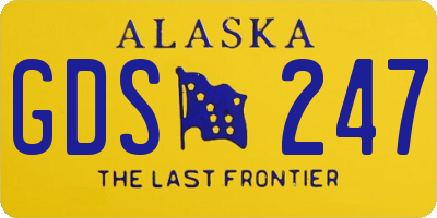 AK license plate GDS247