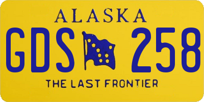 AK license plate GDS258