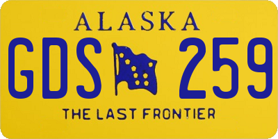 AK license plate GDS259