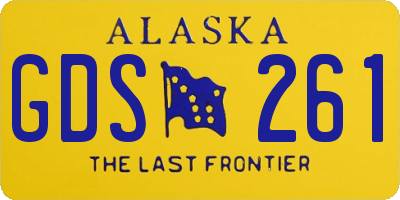 AK license plate GDS261