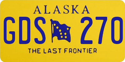 AK license plate GDS270