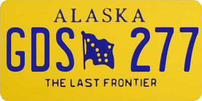 AK license plate GDS277