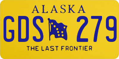 AK license plate GDS279