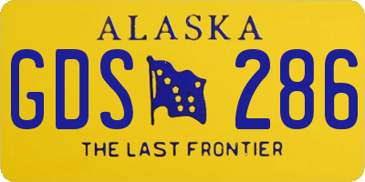 AK license plate GDS286