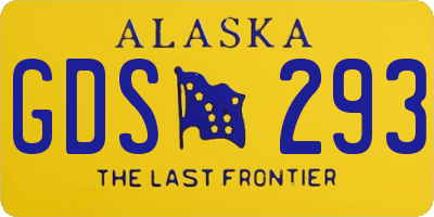 AK license plate GDS293