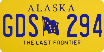 AK license plate GDS294