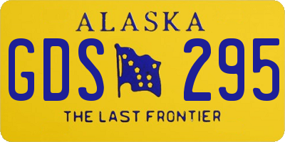 AK license plate GDS295