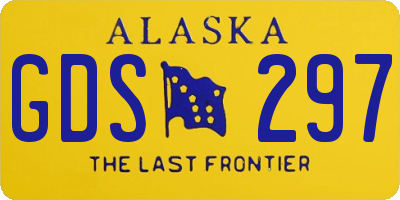 AK license plate GDS297