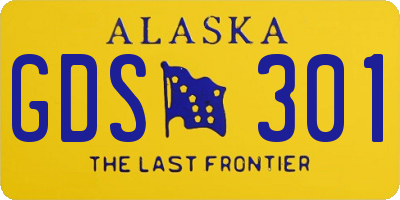 AK license plate GDS301