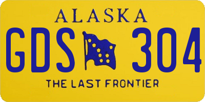 AK license plate GDS304