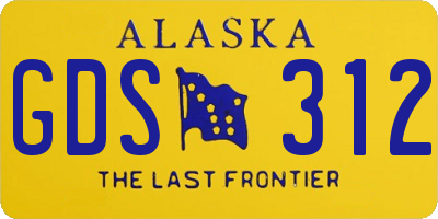 AK license plate GDS312