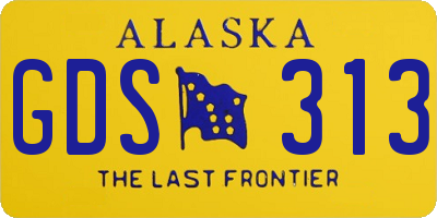 AK license plate GDS313