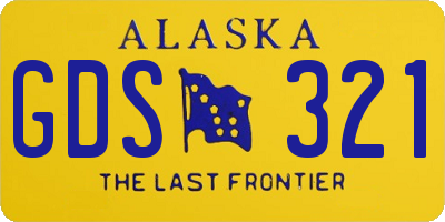 AK license plate GDS321