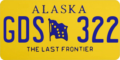 AK license plate GDS322
