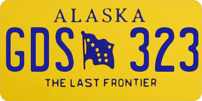 AK license plate GDS323