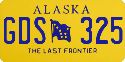 AK license plate GDS325
