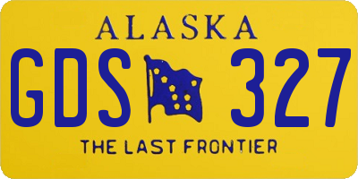 AK license plate GDS327