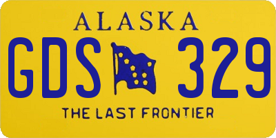 AK license plate GDS329