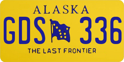 AK license plate GDS336
