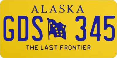 AK license plate GDS345