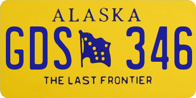 AK license plate GDS346