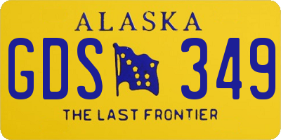 AK license plate GDS349