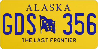 AK license plate GDS356