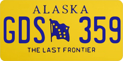 AK license plate GDS359