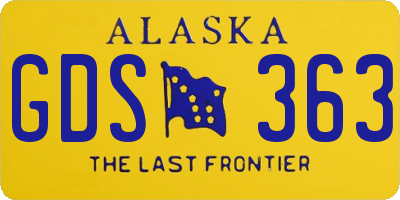 AK license plate GDS363