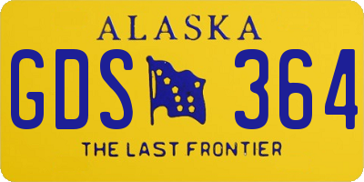 AK license plate GDS364